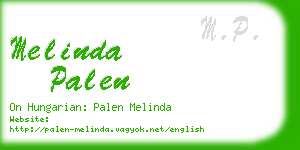 melinda palen business card